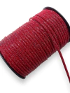 MEIA CANA DE STRASS VERMELHO 6MM (1 METRO)