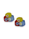 APLIQUE ACRILICO TRIO CUBO ABC 2CM CORES TRADICIONAIS (2 UNIDADES)