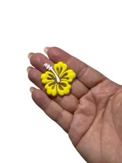 APLIQUE EMBORRACHADO FLOR MOANA AMARELA 3CM (2 UNIDADES) - comprar online