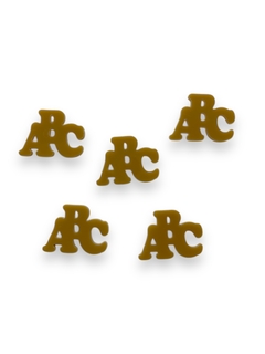 APLIQUE ABC (MARROM) COM 5 UNIDADES