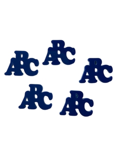 APLIQUE ABC (AZUL MARINHO) COM 5 UNIDADES