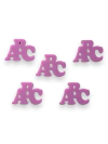 APLIQUE ABC (ROSA) COM 5 UNIDADES