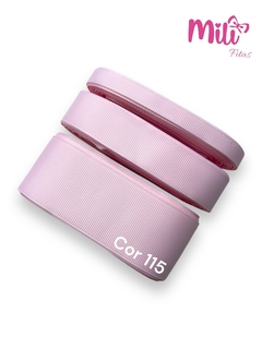 FITA GORGURÃO LISO MILI COR 115 POWDER PINK COM 10 METROS - comprar online