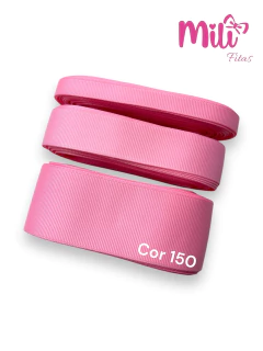 FITA GORGURÃO LISO MILI COR 150 PINK COM 10 METROS - comprar online