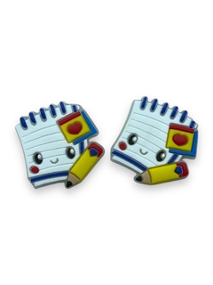 APLIQUE EMBORRACHADO CADERNO TONS ESCOLARES 3CM (2 UNIDADES) - comprar online
