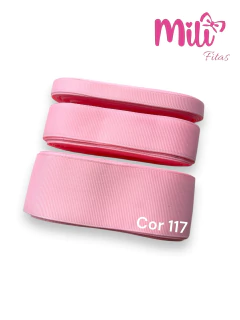 FITA GORGURÃO LISO MILI COR 117 LT PINK COM 10 METROS - comprar online