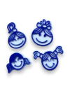 APLIQUE ACRILICO BONECAS VERÃO INFANTIL AZUL ROYAL (4 UNIDADES) - comprar online