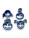APLIQUE ACRILICO BONECAS VERÃO INFANTIL AZUL MARINHO (4 UNIDADES) - comprar online