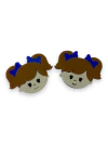 APLIQUE ACRILICO BONECA LAÇO AZUL ROYAL 4 X 3CM COM 2 UNIDADES - comprar online