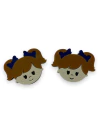 APLIQUE ACRILICO BONECA LAÇO AZUL MARINHO 4 X 3CM COM 2 UNIDADES - comprar online