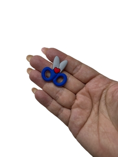 APLIQUE EMBORRACHADO TESOURA ESCOLAR AZUL 3CM (2 UNIDADES) na internet