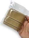 KIT DE FITA PESPONTADA YAMA MARRON LATTE 837 COM PESPONTO BRANCO 6 METROS ( 3 LARGURAS) - comprar online