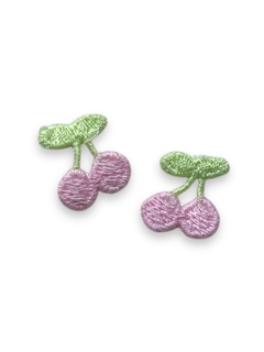 APLIQUE CEREJA BORDADA 2,5CM ROSA BB ( 2 UNIDADES ) - comprar online