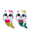 APLIQUE ACRILICO GATA SEREIA CURVADA 7X4CM (2 UNIDADES) - comprar online