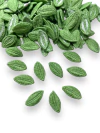 FOLHA EM TECIDO VERDE KIT COM 5 UNIDADES 2,5CM X 1,0CM - comprar online