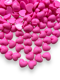 APLIQUE CORAÇÃO ROSA MEDIO 20GRAMAS (APROXIMADAMENTE 17 UNIDADES)