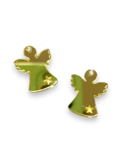 APLIQUE ACRILICO ANJO DOURADO DETALHE ESTRELA 2,0CM ( 2 UNIDADES) - comprar online