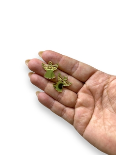 APLIQUE ACRILICO ANJO DOURADO DETALHE CORAÇÃO 2,0CM ( 2 UNIDADES) na internet
