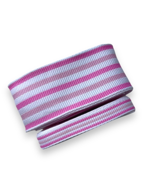 KIT DE FITA SINIMBU LISTRADA ROSA 4M (2 LARGURAS 2M DE CADA)
