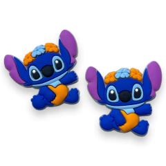 APLIQUE EMBORRACHADO STITCH FLORAL 3CM (2 UNIDADES) - comprar online