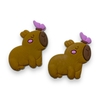 APLIQUE EMBORRACHADO CAPIVARA 3CM (2 UNIDADES) - comprar online