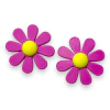 APLIQUE EMBORRACHADO FLOR MARGARIDA PINK 3CM (2 UNIDADES) - comprar online