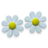 APLIQUE EMBORRACHADO FLOR MARGARIDA BRANCA 3CM (2 UNIDADES) - comprar online