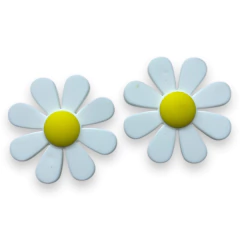 APLIQUE EMBORRACHADO FLOR MARGARIDA BRANCA 3CM (2 UNIDADES) - comprar online