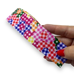 FITA YAMA ESTAMPA JUNINA QUADRICULADA FLOR 38MM (3 METROS) na internet