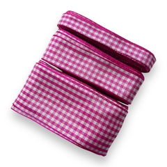 FITA DECORATIVA XADREZ ROSA AO39 (5 METROS) - comprar online