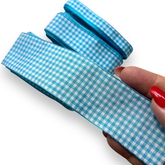 FITA DECORATIVA XADREZ AZUL TURQUESA AO60 (5 METROS) na internet