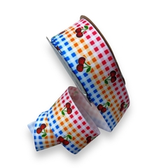 FITA SINIMBU XADREZ CEREJA 38MM (10 METROS) - comprar online