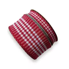 FITA SINIMBU DECORATIVA XADREZ VERMELHO - comprar online