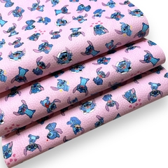 LONITA NAPA FOSCA COM ESTAMPA STITCH ROSA 22CMX50CM - comprar online
