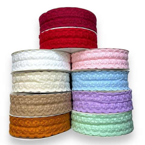 FITA RENDANDA FLOR DUPLA 38MM - comprar online