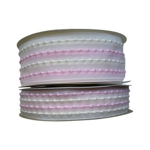 FITA ORGANZA COM LISTRAS ROSA/AMARELO - comprar online