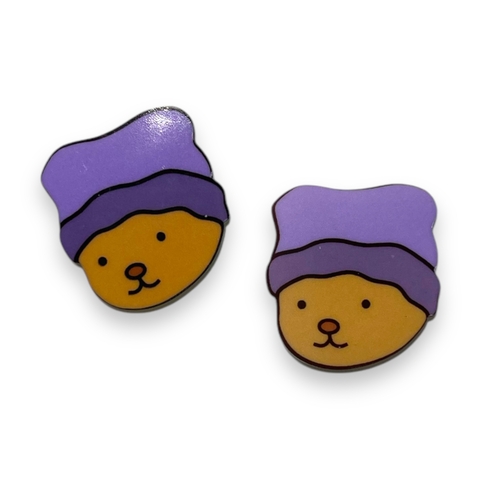 APLIQUE ACRILICO ESTAMPADO ROSTINHO BOBBIE GOODS TOUCA LILÁS 3CM (UNIDADE) - comprar online