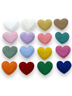 APLIQUE CORAÇÃO EM COTELÊ COM 02 UNIDADES - comprar online