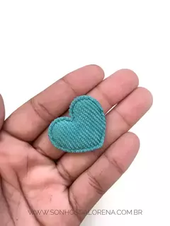Imagem do APLIQUE CORAÇÃO EM COTELÊ COM 02 UNIDADES