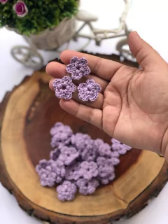 FLOR DE CROCHÊ KIT COM 3 UNIDADES