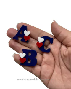 APLIQUE ACRILICO LETRAS ESCOLARES 2 UNIDADE AZUL MARINHO - comprar online