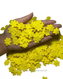 FLOR PRENSADA COM 05 GRAMAS APROXIMADAMENTE 50 UNIDADES AMARELO CANARIO na internet