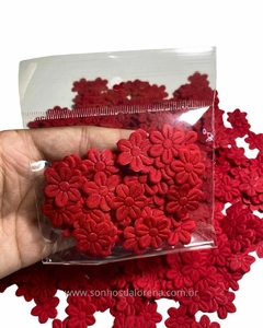 FLOR PRENSADA COM 05 GRAMAS APROXIMADAMENTE 50 UNIDADES VERMELHO - comprar online