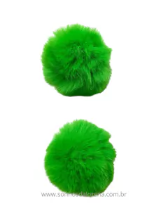 POMPOM DE PELUCIA 5 CM VERDE GRAMA (COM 2 UND) - comprar online