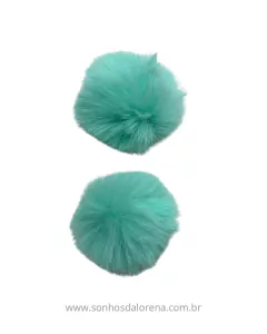 POMPOM DE PELUCIA 5 CM VERDE BB (COM 2 UND) - comprar online