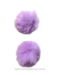 POMPOM DE PELUCIA 5 CM LILAS (COM 2 UND) - comprar online