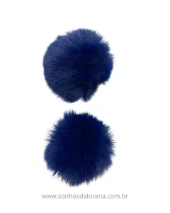 POMPOM DE PELUCIA 5 CM AZUL MARINHO (COM 2 UND) - comprar online