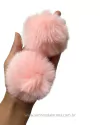 POMPOM DE PELUCIA 5 CM SALMÃO (COM 2 UND)