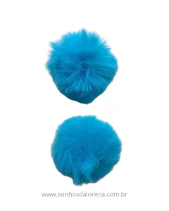 POMPOM DE PELUCIA 5 CM TURQUESA (COM 2 UND) - comprar online