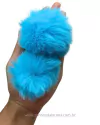 POMPOM DE PELUCIA 5 CM TURQUESA (COM 2 UND)